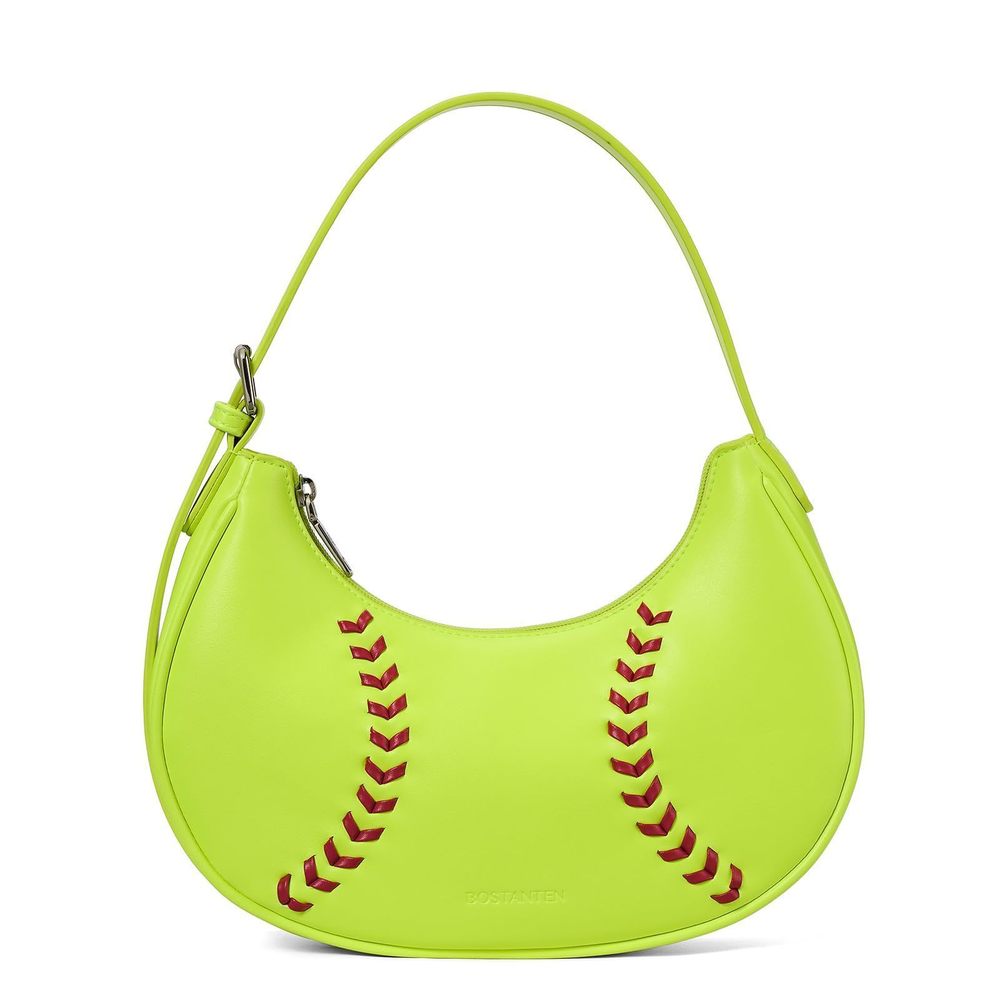 Baseball Shoulder Purses Sport Mom Trendy Small Hobo Bag Vegan Leather o_o
